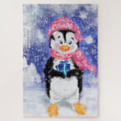 Happy Penguin - Kerstmis Legpuzzel (Verticaal)