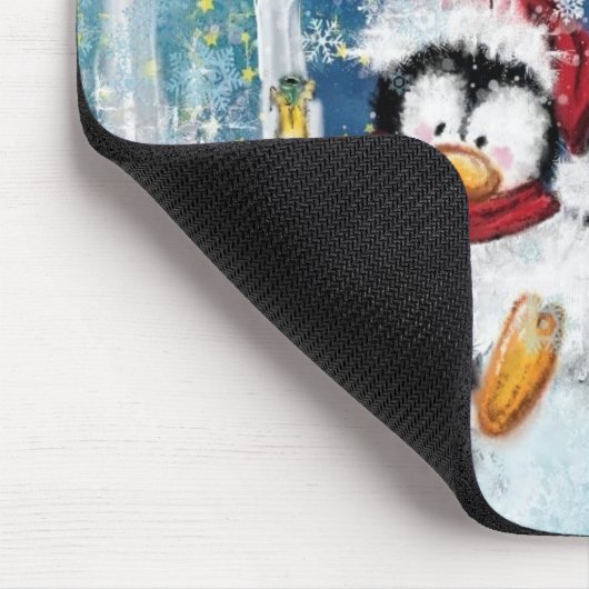 Happy Penguin - Kerstmis Muismat (Hoek)