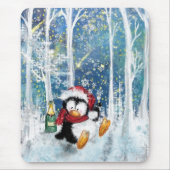 Happy Penguin - Kerstmis Muismat (Voorkant)
