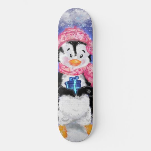 Happy Penguin - Kerstmis Persoonlijk Skateboard (Voorkant)