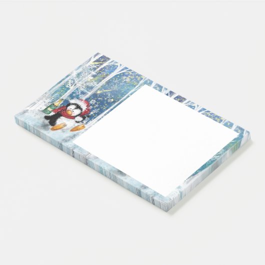 Happy Penguin - Kerstmis Post-it® Notes (Schuin)