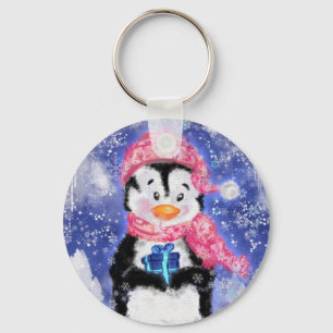 Happy Penguin - Kerstmis Sleutelhanger
