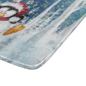 Happy Penguin - Kerstmis Snijplank (Hoek)