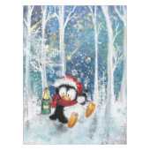 Happy Penguin - Kerstmis Tafelkleed (Voorkant)