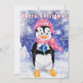 Happy Penguin - Vrolijk kerstfeest - Kute - Tekeni (Voorkant)