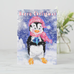 Happy Penguin - Vrolijk kerstfeest - Kute - Tekeni
