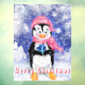 Happy Penguin - Vrolijk kerstfeest - Kute - Tekeni Raamsticker (Vel 3)