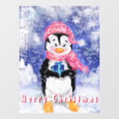 Happy Penguin - Vrolijk kerstfeest - Kute - Tekeni Raamsticker (Vel)