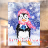 Happy Penguin - Vrolijk kerstfeest - Kute - Tekeni Raamsticker (Vel 2)