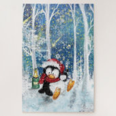 Happy Penguin - Vrolijk kerstfeest Legpuzzel (Verticaal)