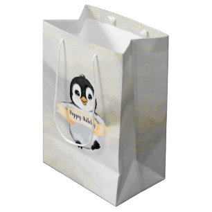 Happy Penguin wenst je een gelukkige verjaardag Medium Cadeauzakje