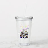 Happy Penguins Acryl Tumbler Drinkbeker (Achterkant)