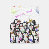 Happy Penguins Baby Fleece Blanket (Voorkant)