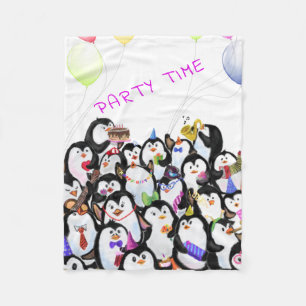 Happy Penguins Baby Fleece Blanket Deken