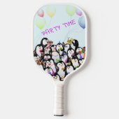 Happy Penguins Birthday Party Pickleball Paddle (Achterkant)