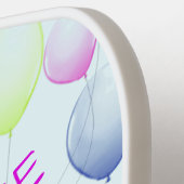 Happy Penguins Birthday Party Pickleball Paddle (Links Detail)