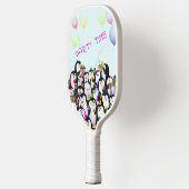Happy Penguins Birthday Party Pickleball Paddle (Links)