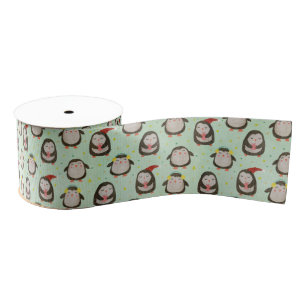 Happy Penguins die kerstmannetjes met oorsuizen dr Grosgrain Lint
