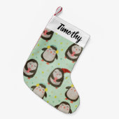 Happy Penguins die kerstmannetjes met oorsuizen dr Kleine Kerstsok (Voorkant (Hangend))