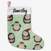 Happy Penguins die kerstmannetjes met oorsuizen dr Kleine Kerstsok (Voorkant)