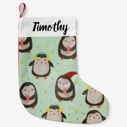 Happy Penguins die kerstmannetjes met oorsuizen dr Kleine Kerstsok (Voorkant)