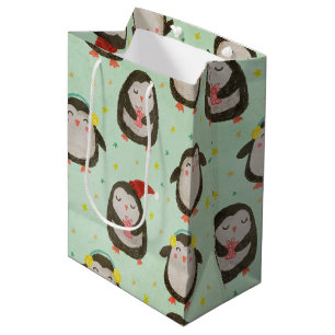Happy Penguins die kerstmannetjes met oorsuizen dr Medium Cadeauzakje