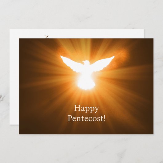 Happy Pentecost Feestdagenkaart (Voorkant / Achterkant)