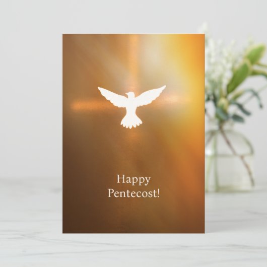 Happy Pentecost Feestdagenkaart (Staand voorkant)