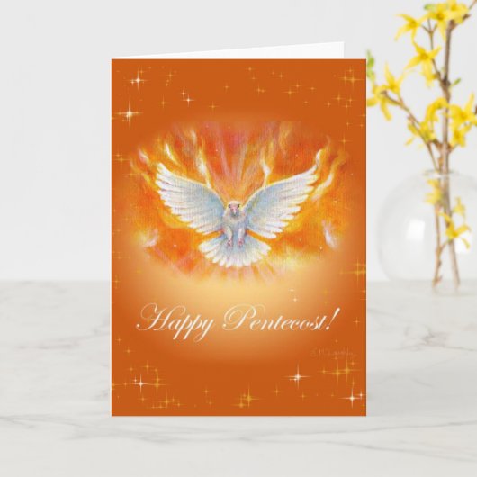 Happy Pentecost van Jenny McLaughlin Kaart (Gele Bloem)