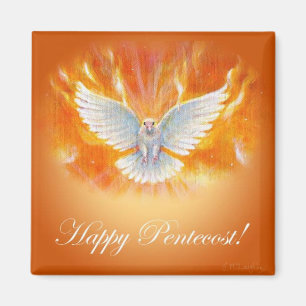 Happy Pentecost van Jenny McLaughlin   Magneet