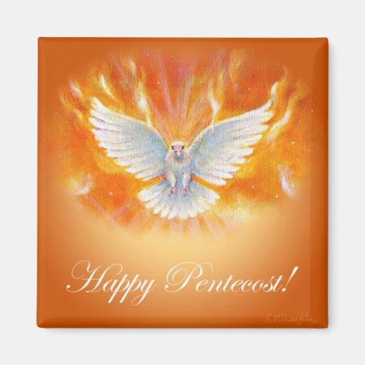 Happy Pentecost van Jenny McLaughlin Magneet (Voorkant)