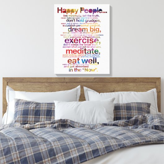 Happy People Canvas Afdruk (Insitu (Slaapkamer))