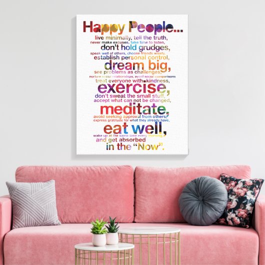 Happy People Canvas Afdruk (Insitu (Woonkamer))
