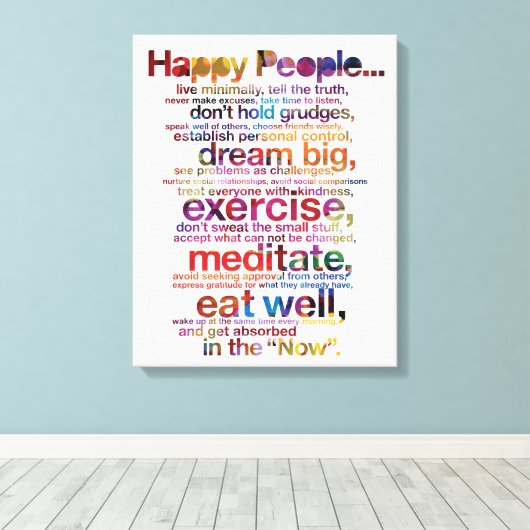 Happy People Canvas Afdruk (Insitu (Houten vloer))