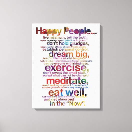 Happy People Canvas Afdruk (Voorkant)