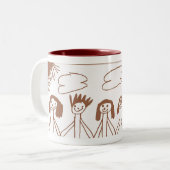 Happy People die de Mok van haar handen vasthoudt (Voorkant links)