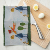 Happy People die thea-handdoek schilderen Theedoek (Quarter Fold)