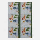 Happy People die thea-handdoek schilderen Theedoek (Verticaal)