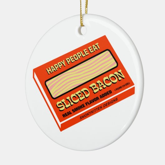 Happy People eet Bacon Keramisch Ornament (Links)