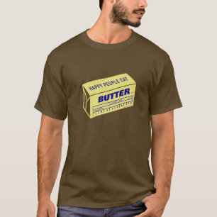 Happy People eet Butter (blauw) T-shirt