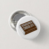 Happy People eet Chocolade Ronde Button 3,2 Cm (Voorkant /achterkant)