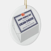 Happy People eet Cream Cheese Keramisch Ornament (Rechts)
