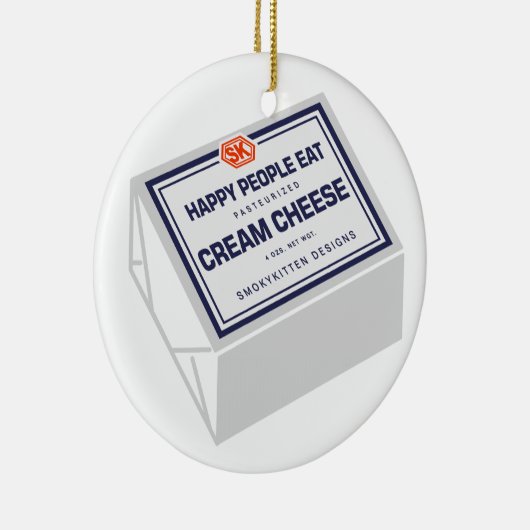 Happy People eet Cream Cheese Keramisch Ornament (Rechts)