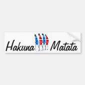 Happy People Masai Warriors Walking Art Print Bumpersticker (Voorkant)