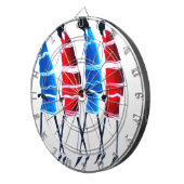 Happy People Masai Warriors Walking Art Print Dartbord (Voorkant Rechts)