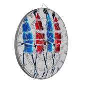 Happy People Masai Warriors Walking Art Print Dartbord (Voorkant Links)