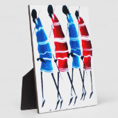 Happy People Masai Warriors Walking Art Print Fotoplaat (Zijkant)