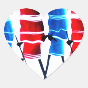 Happy People Masai Warriors Walking Art Print Hart Sticker