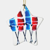 Happy People Masai Warriors Walking Art Print Keramisch Ornament (Links)