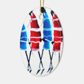 Happy People Masai Warriors Walking Art Print Keramisch Ornament (Links)